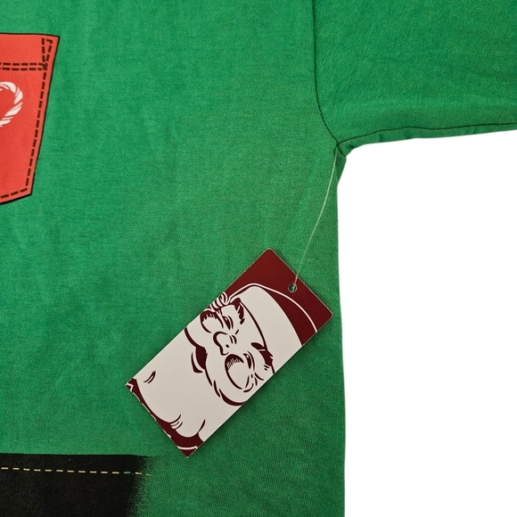 Christmas Time Santa's Helper Elf Workshop Tee in Green and Red Size Large NWT - Picture 6 of 8